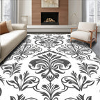 Elegant Floral Damask Pattern Design Rug