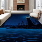 Night Scene Beacon Landscape Rug