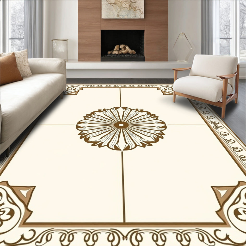 Classic Floral Medallion Border Rug
