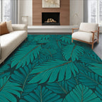 Emerald Leaves Pattern Rug