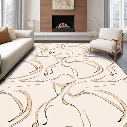 Abstract Flowing Lines Pattern Rug