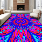 Vibrant Radial Starburst Pattern Rug