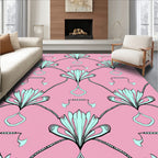 Art Nouveau Fan Ribbon Pattern Rug