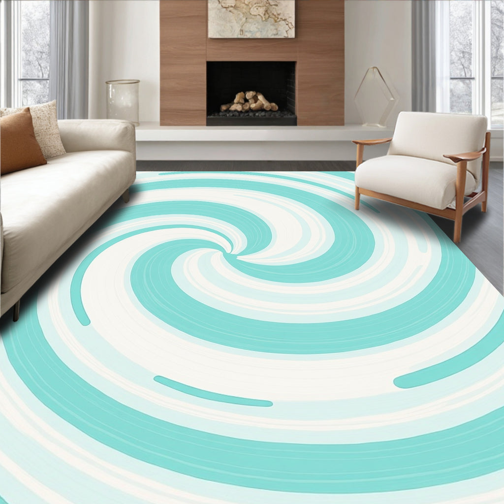 Cool Swirling Lines Pattern Rug