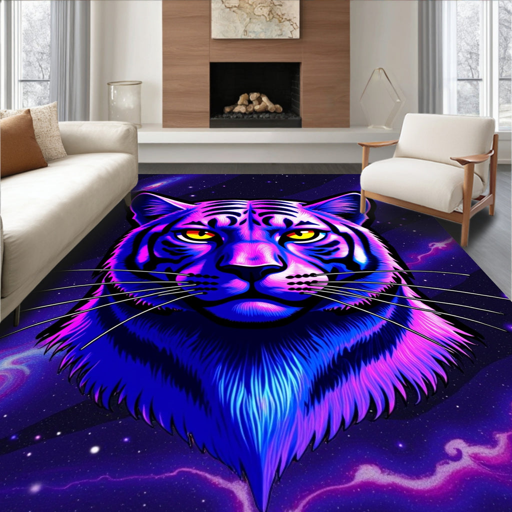 Cosmic Tiger Galaxy Print Rug