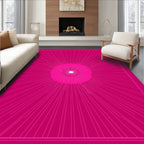Radiant Geometric Abstract Pink Rug