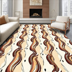 Organic Flowing Stripes Dots Rug