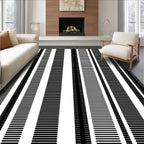 Mono Stripe Textured Pattern Rug