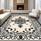 Intricate Floral Scrollwork Pattern Rug