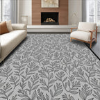 Delicate Leaf Branch Pattern Rug