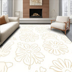 Minimalist Floral Outline Rug