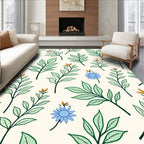 Botanical Foliare Floral Pattern Design Rug