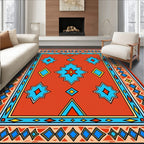 Bold Geometric Star Diamond Print Rug