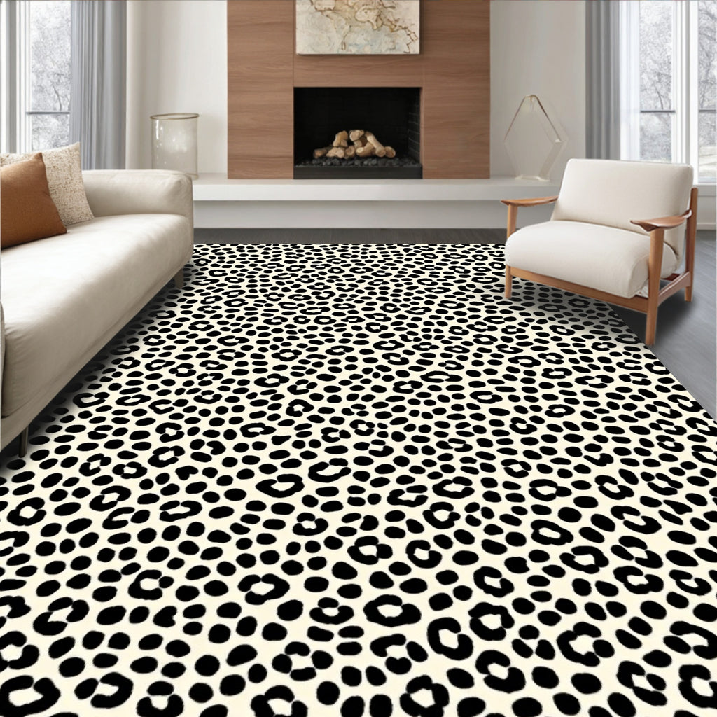 Classic Leopard Spots Pattern Rug