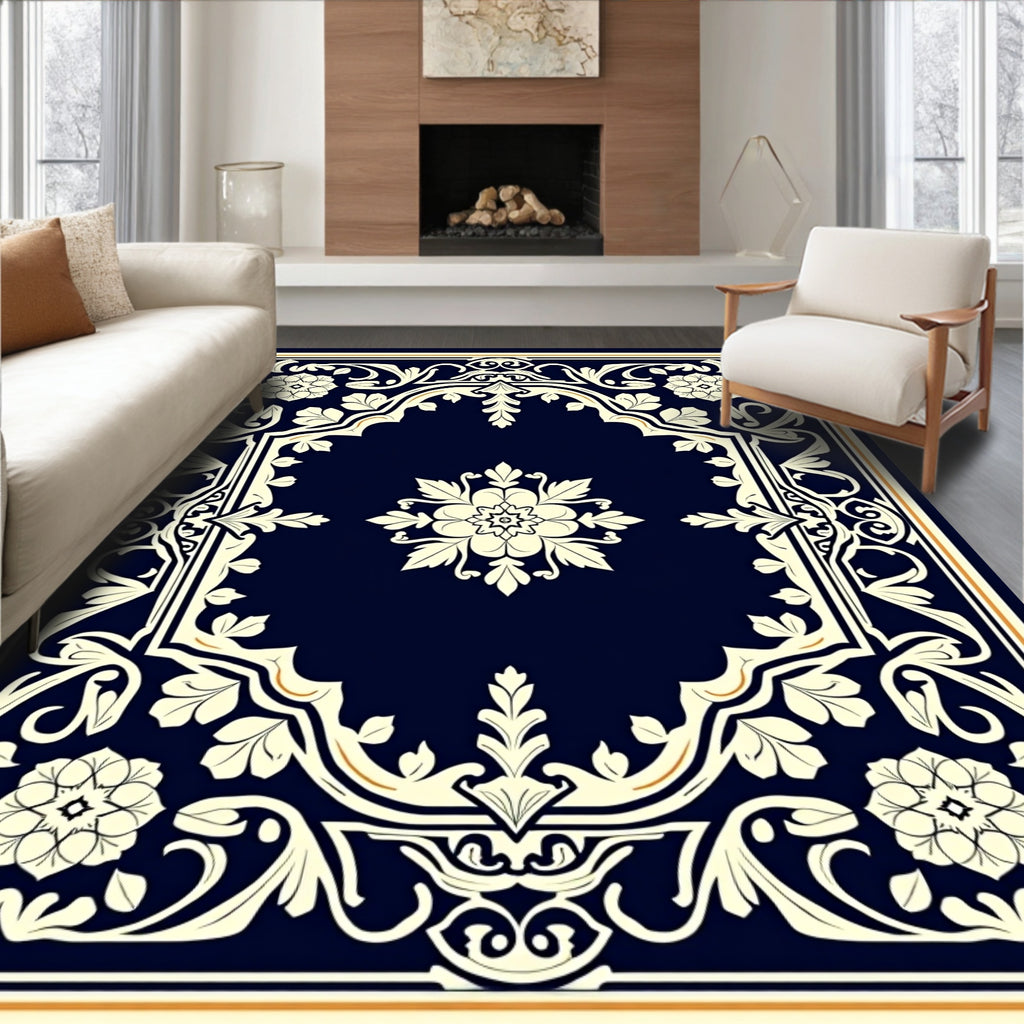 Elegant Floral Arch Cream Ivory Rug