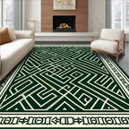 Geometric Maze Patterned Rug
