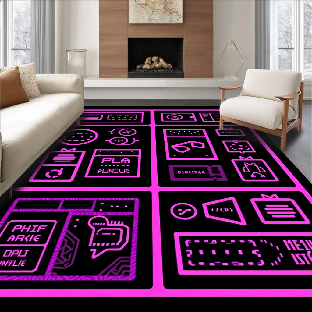 Digital Tech Pattern Rug