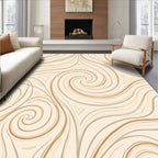 Swirling Organic Pattern In Warm Neutrals Rug