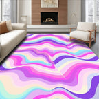 Pastel Swirl Waves Pattern Rug