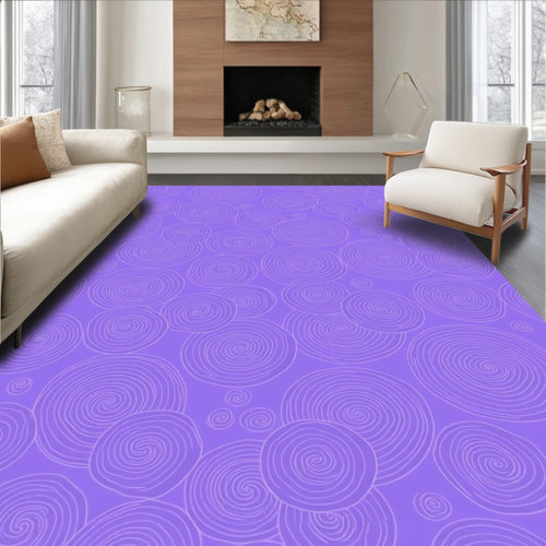 Abstract Swirl Circle Pattern Rug
