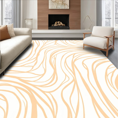 Abstract Organic Flowing Lines Rug