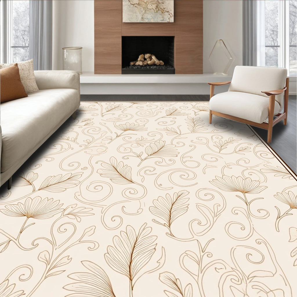 Vintage Floral Scrollwork Tapestry Design Rug