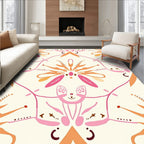 Floral Inspired Geometric Pattern Rug