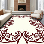Elegant Scrollwork Vine Design Rug