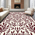 Vine Leaf Branch Pattern Rug