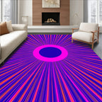 Radiant Burst Neon Geometric Rug