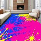 Vibrant Splatter Paint Design Rug