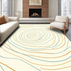 Abstract Swirls Lines Pattern Rug
