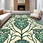 Wise Owl Tree Pattern Design Rug
