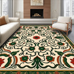 Art Nouveau Floral Swirl Pattern Rug
