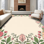 Whimsical Floral Vine Pattern Rug