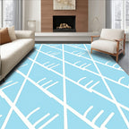 Diagonal White Lines Pattern Rug
