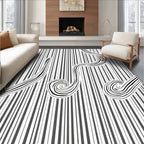 Striped Wave Pattern Design Rug