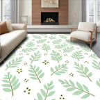 Delicate Leaf Branch Pattern Rug