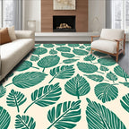 Green Leaf Pattern Design Rug