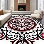 Monochromatic Ornamental Medallion Rug