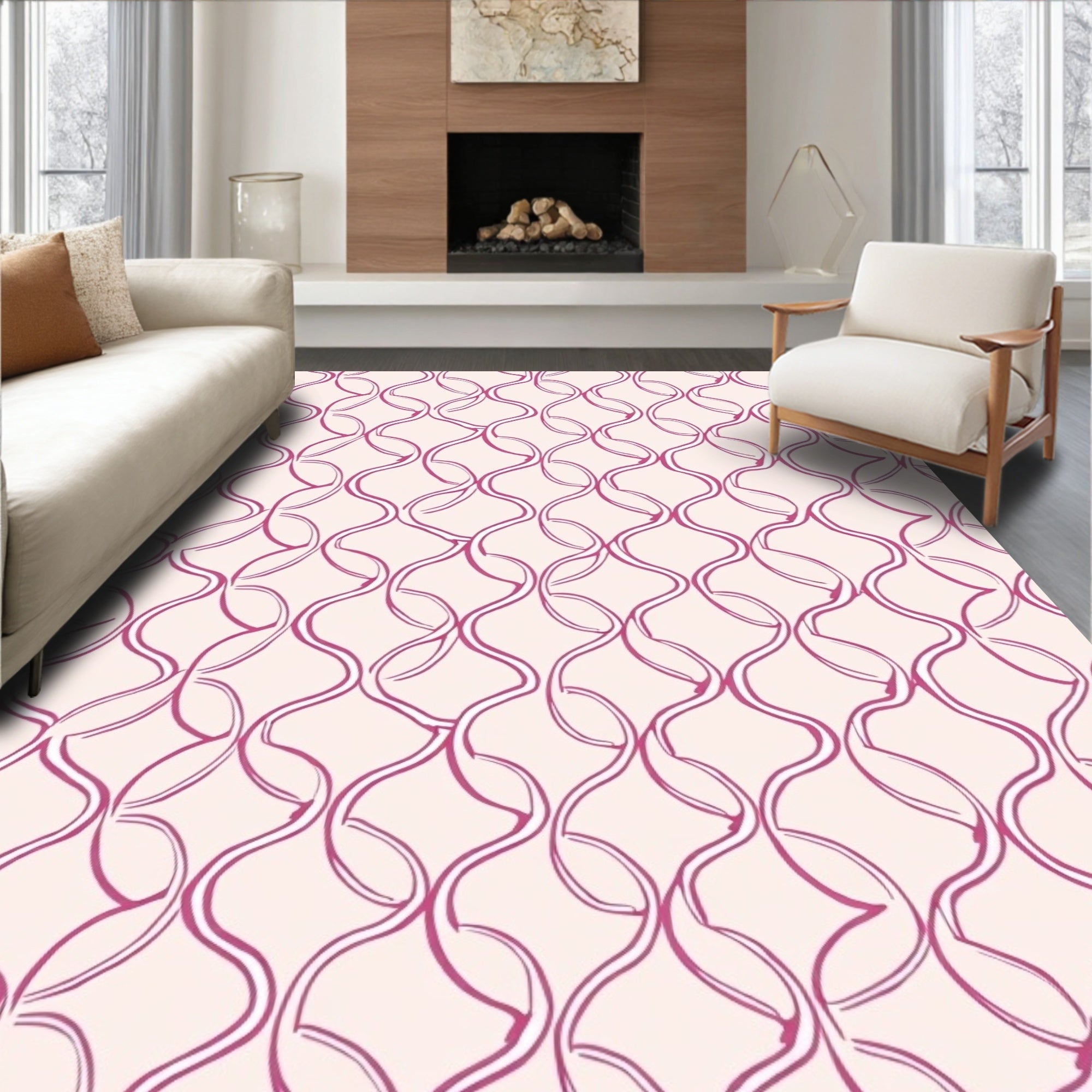 Linked Chain Pattern Rug
