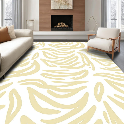 Abstract Brushstroke Banana Pattern Rug