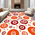 Whimsical Swirls Circles Pattern Rug