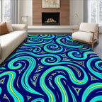 Abstract Swirl Triangle Pattern Rug