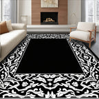 Art Nouveau Floral Border Design Rug