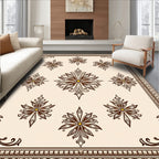 Classic Floral Scrollwork Mandala Design Rug
