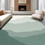 Layered Sage Green Mountain Horizon Rug