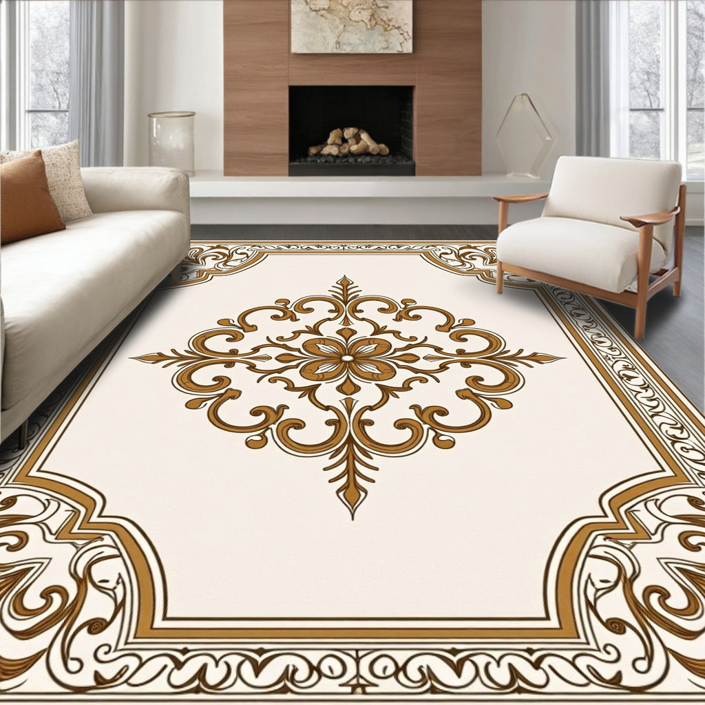 Ornate Vintage Floral Medallion Rug