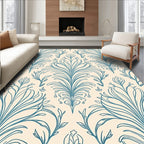 Art Nouveau Inspired Floral Design Rug