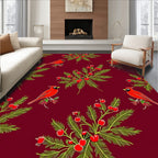Cardinal Berry Branch Red Harmony Rug